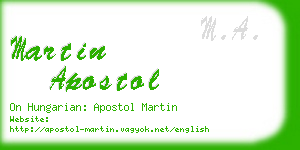 martin apostol business card